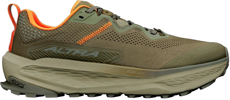 Altra Olympus 7 men’s trail running shoe Dark Olive/Black lateral view