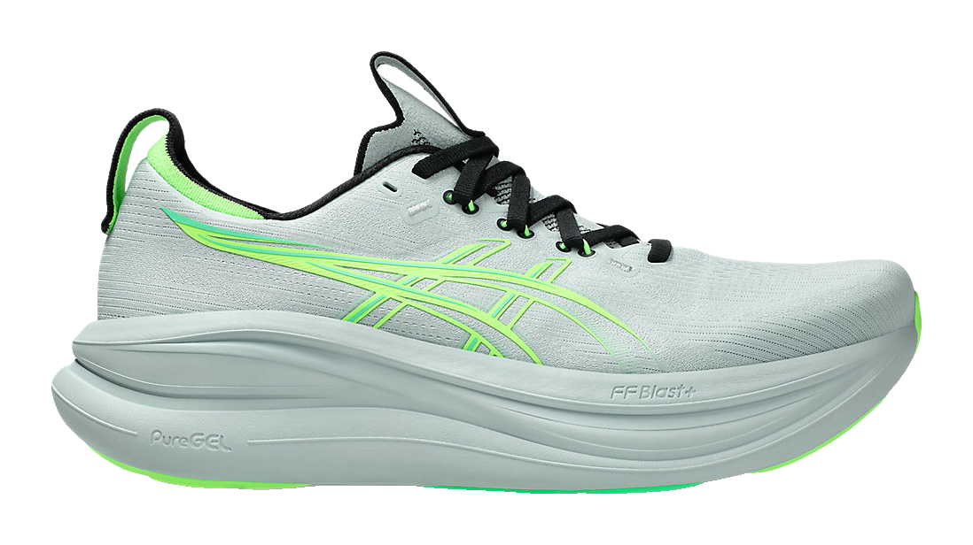 ASICS Gel-Nimbus 28 Cold Moss / Illuminate Green road running shoe