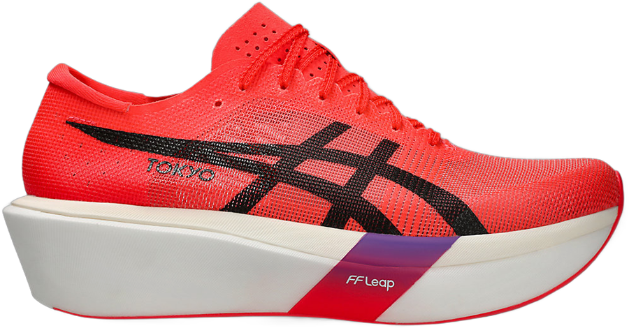 ASICS METASPEED SKY TOKYO racing shoe Flash Red Black lateral view