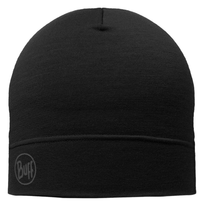 Buff Merino Lightweight Beanie solid black