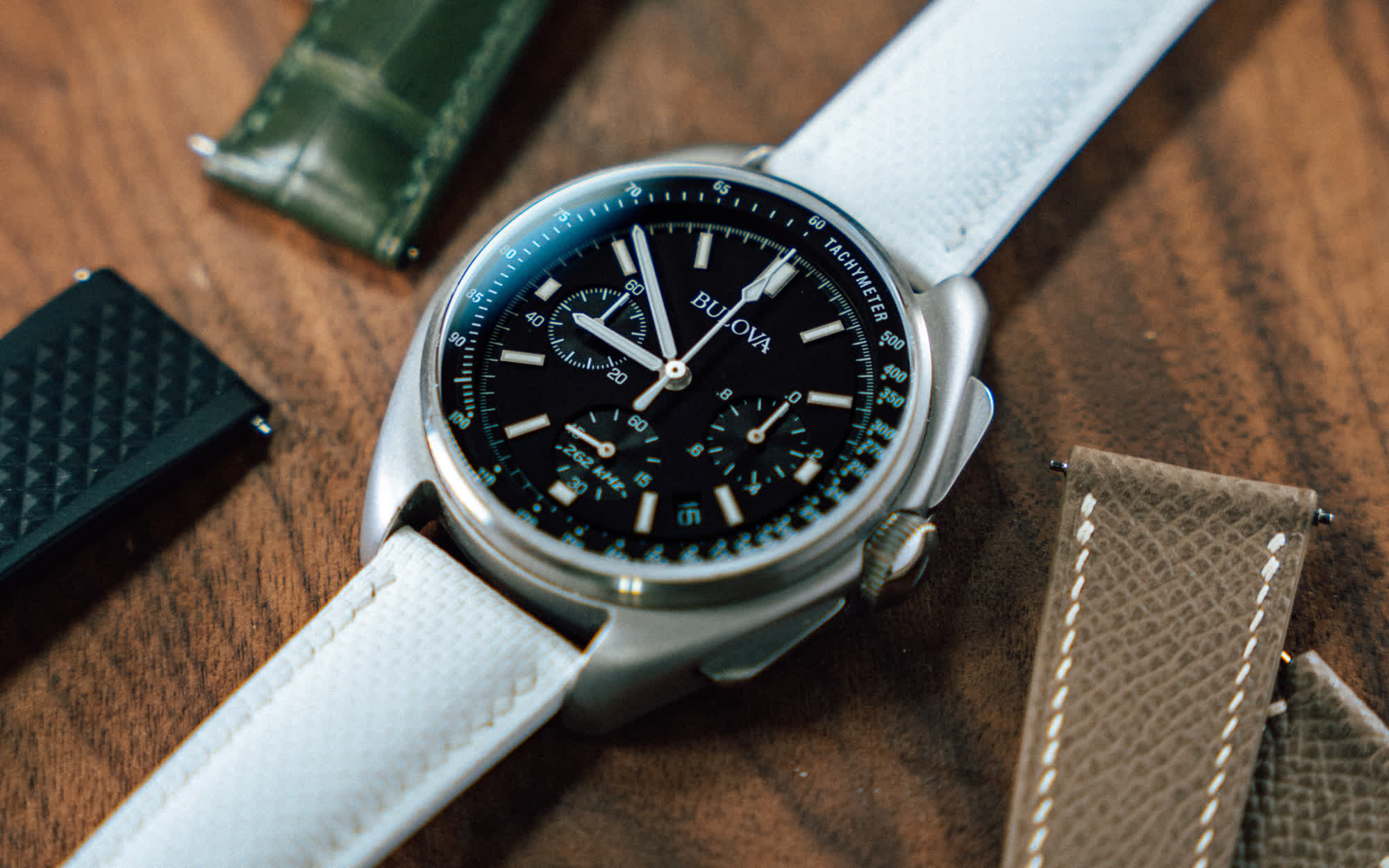 Bulova Lunar Pilot chronograph on sports nylon strap
