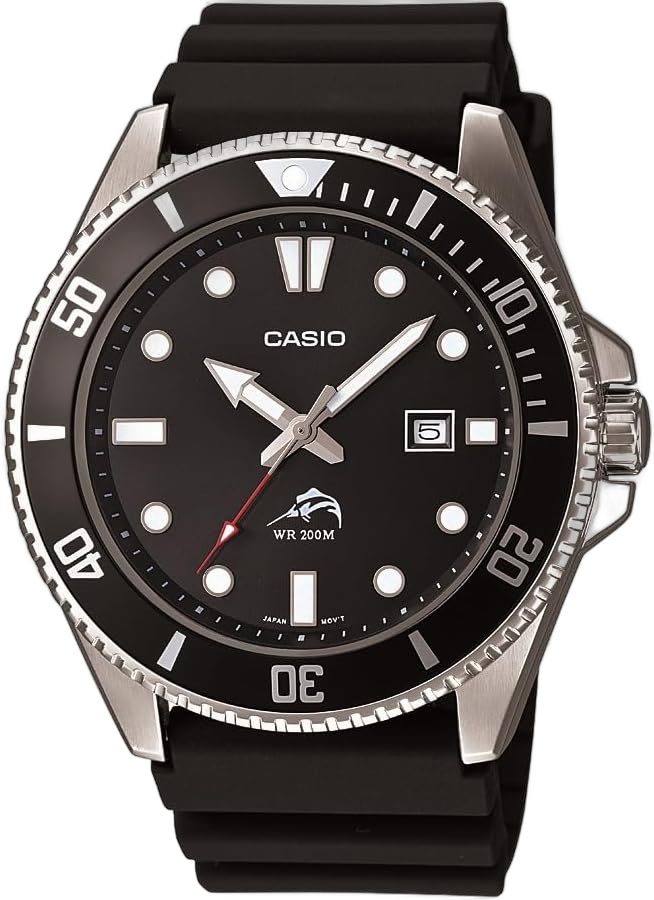 Casio Duro MDV106-1A dive watch black dial resin strap