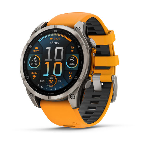 Garmin Fenix 8 AMOLED 47mm orange band