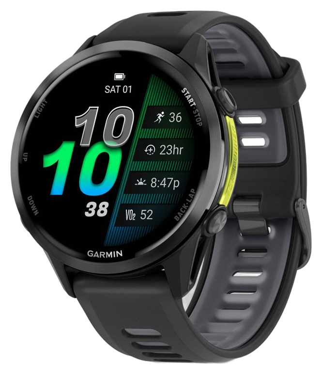 Garmin Forerunner 970 GPS running watch Carbon Gray DLC titanium bezel 47 mm