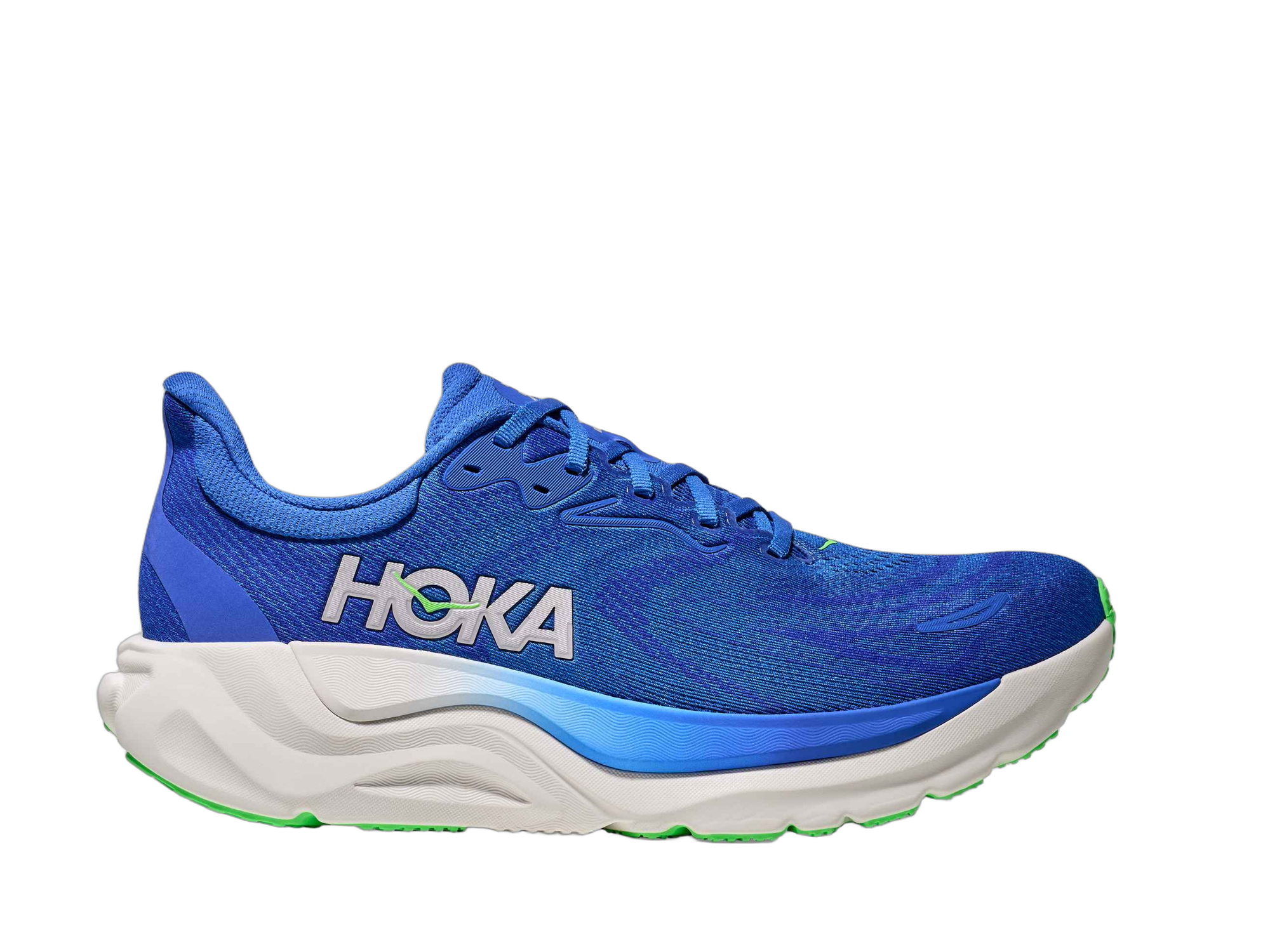 HOKA Arahi 8 Cobalt Blue / Neon Green road running shoe