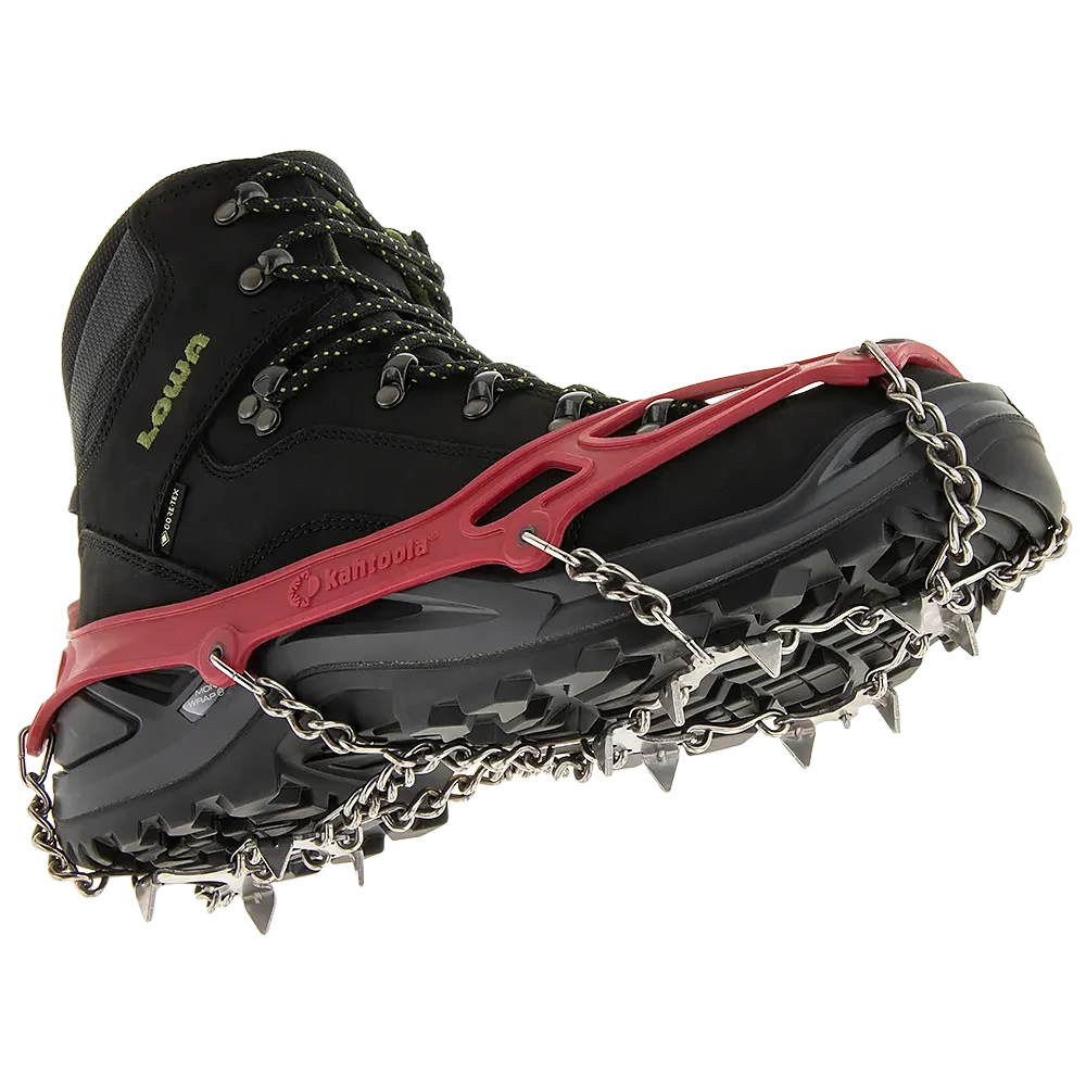 Kahtoola MICROspikes traction devices red harness
