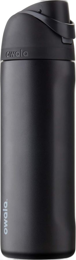 Owala FreeSip 24 oz insulated stainless steel water bottle Very Very Dark black
