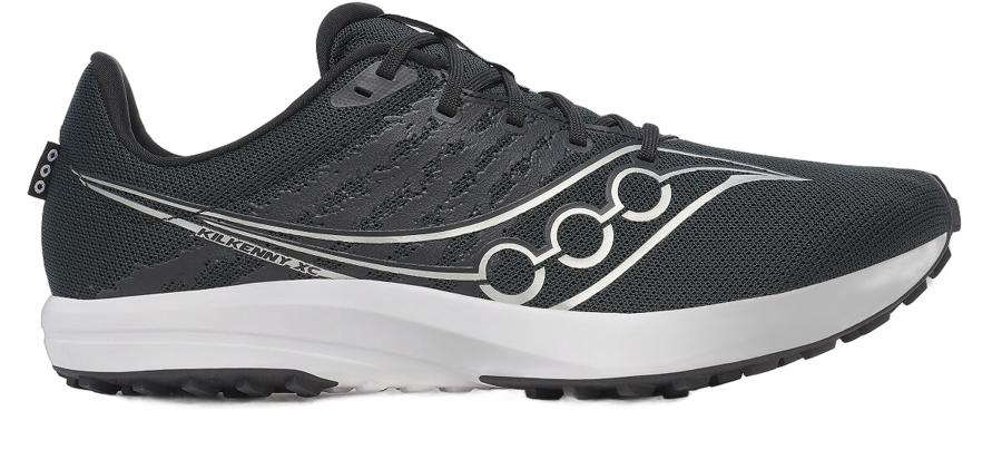 Saucony Kilkenny XC 10 Flat spikeless cross country shoe Black/White