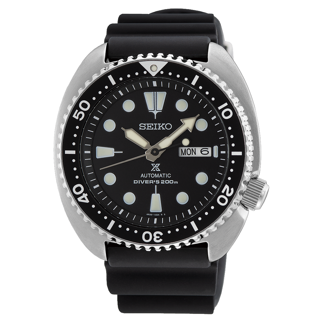 Seiko Prospex Turtle SRPE93 on silicone rubber strap