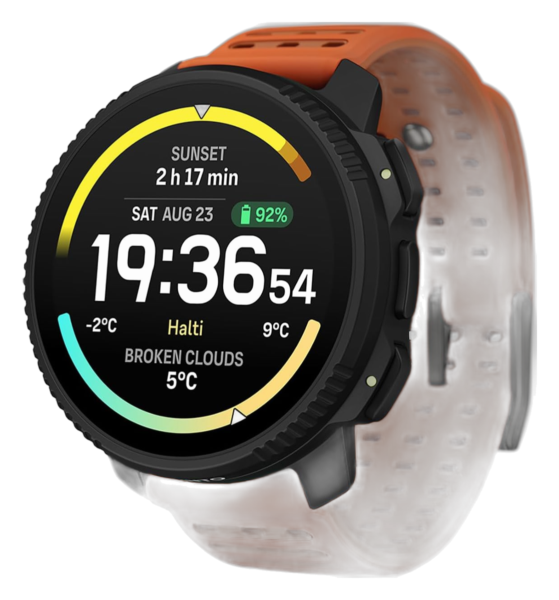 Suunto Vertical 2 GPS watch with Canyon orange strap